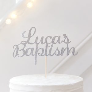Christening cake topper WITH PERSONALISED NAME BAPTISM