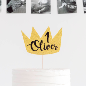 Wild One Birthday Boy Cake Topper | Gold and Black