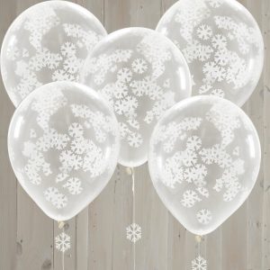Buy Snowflake Shaped Confetti Balloons Rustic Christmas
