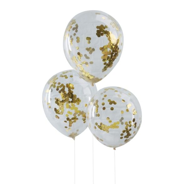 Buy Gold Confetti Filled Balloons Pick and Mix