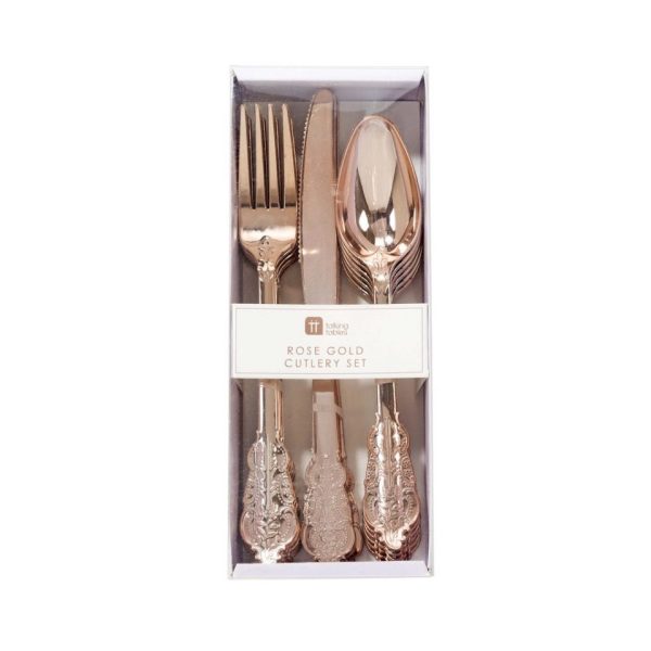 Party Porcelain Rose Gold Cutlery