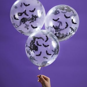 Bat Shaped Confetti Balloons