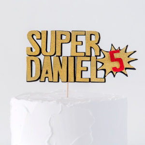 superhero birthday cake topper