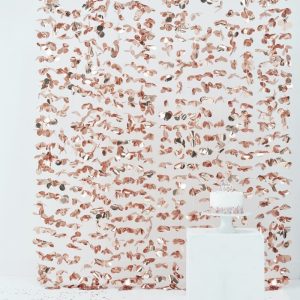 Rose Gold petal backdrop. Rose gold party decoration for wedding, birthday, baby shower