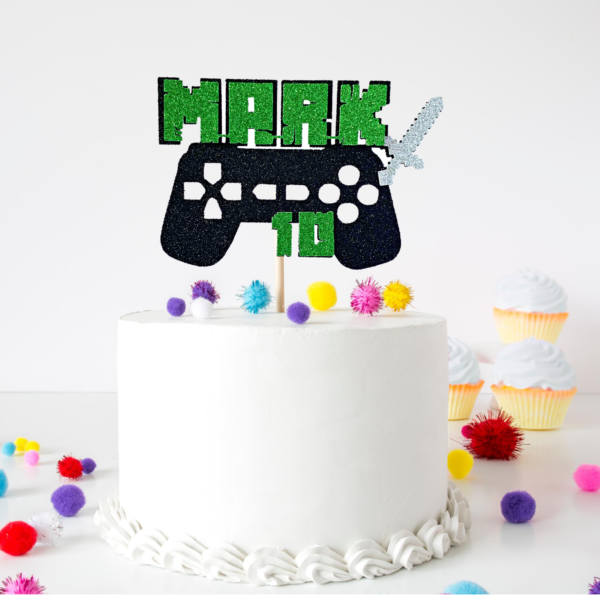 Minecraft Playstation Cake Topper