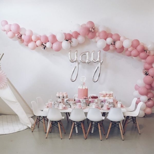Baby Shower Pink Balloon Arch